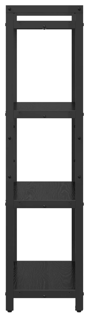 vidaXL Βιβλιοθήκη Μαύρη δρυς 60 x 30 x 118 εκ Επεξεργασμένο ξύλο