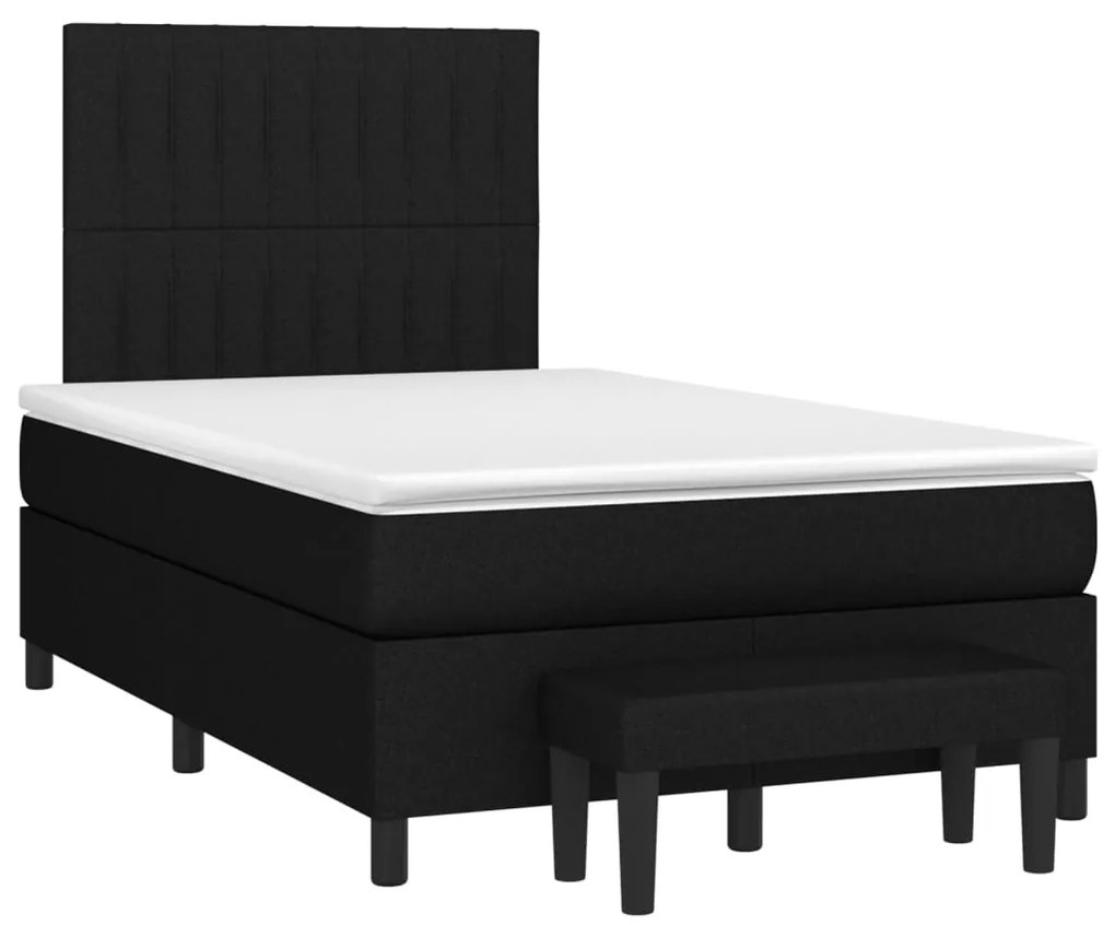 ΚΡΕΒΑΤΙ BOXSPRING ΜΕ ΣΤΡΩΜΑ ΜΑΥΡΟ 120X190 ΕΚ. ΥΦΑΣΜΑΤΙΝΟ 3270371