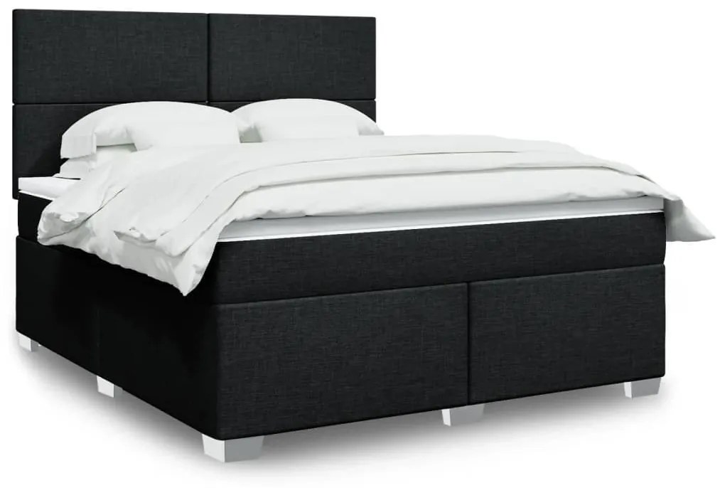 ΚΡΕΒΑΤΙ BOXSPRING ΜΕ ΣΤΡΩΜΑ ΜΑΥΡΟ 180X200 ΕΚ. ΥΦΑΣΜΑΤΙΝΟ 3290562