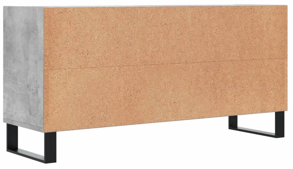 vidaXL Έπιπλο Τηλεόρασης Γκρι Σκυροδ. 103,5 x 30 x 50 εκ. Επεξ. Ξύλο