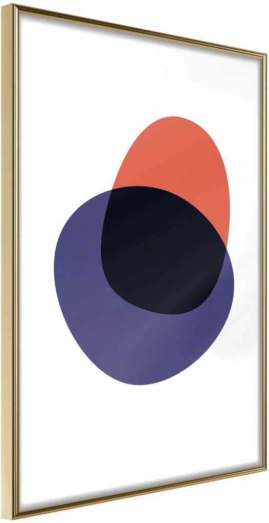 Αφίσα - White, Orange, Violet and Black - 20x30 - Χρυσό - Χωρίς πασπαρτού