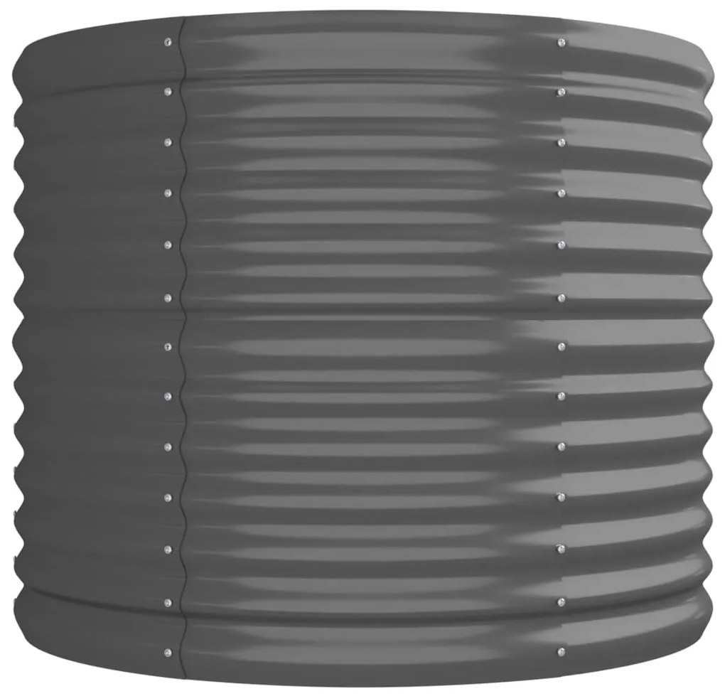 vidaXL Ζαρντινιέρα Γκρι 296x80x68 εκ. Γαλβανισμένος χάλυβας