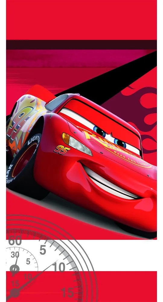 Πετσέτα Θαλάσσης Βαμβακερή Βελούδινη Cars 320gsm - 70 x 140 cm - Κόκκινο - Borea