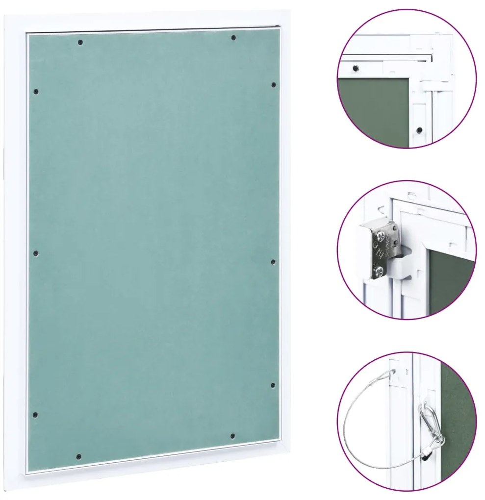 vidaXL Θυρίδα Επίσκεψης Γυψοσανίδας 400 x 600 χιλ. Σκελετός Αλουμινίου