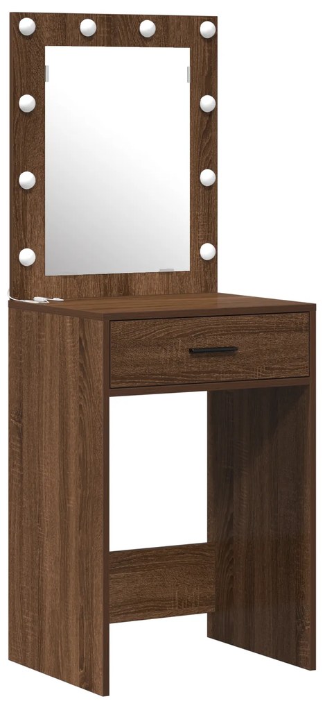 vidaXL Τραπέζι περιποίησης με συρτάρι 3 pcs Καφέ 50 x 41 x 135 εκ