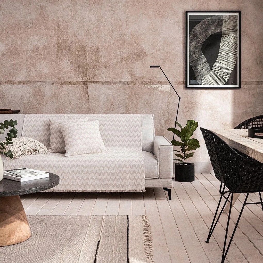 Ριχτάρι Summer Waves 466/ 21 Sand Gofis Home Πολυθρόνα 180x180cm Cotton-Polyester