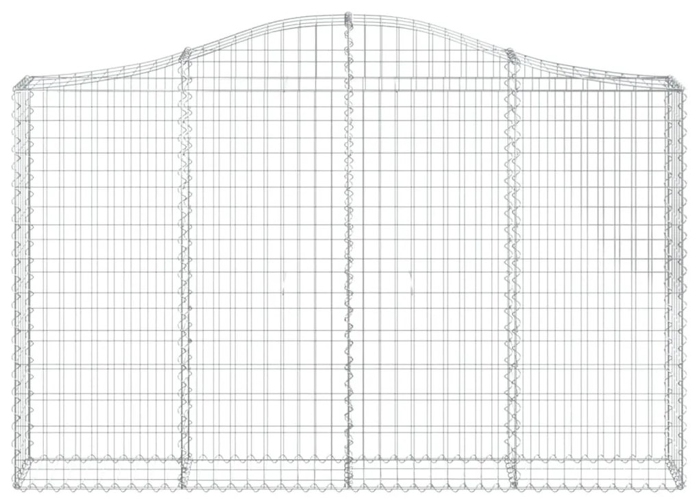 vidaXL Συρματοκιβώτια Τοξωτά 18 τεμ. 200x30x120/140 εκ. Γαλβαν. Ατσάλι