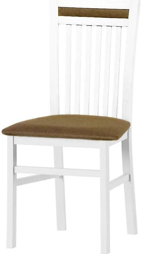 Καρέκλα Wallace-Λευκό - Καφέ (2) τεμάχια