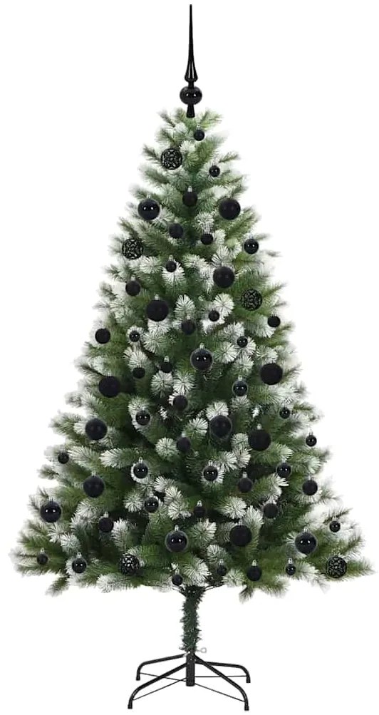 vidaXL Τεχνητό Δέντρο Χριστουγέννων με μέρη που αναδιπλώνονται και χιονάκι