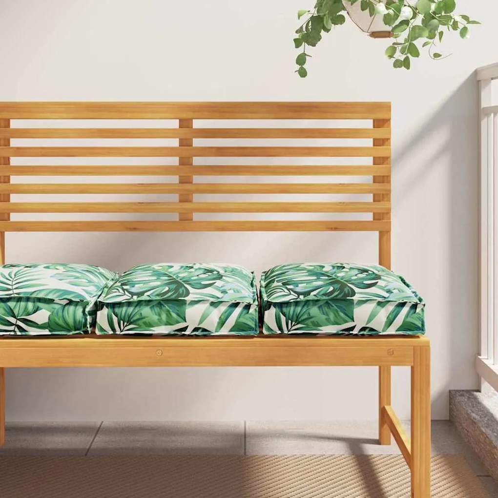vidaXL Μαξιλάρι παλέτας για κάθισμα Floral 2 pcs Μοτίβο φύλλων
