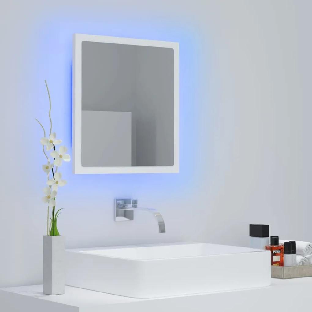 Καθρέφτης Μπάνιου με LED Λευκός 40 x 8,5 x 37 εκ. Ακρυλικός - Λευκό