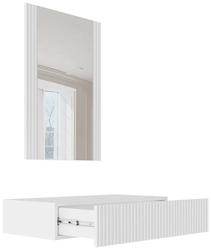 Τουαλέτα Charlotte H111, Μαύρο, Καθρέφτης, 97x80x42cm, 19 kg | Epipla1.gr