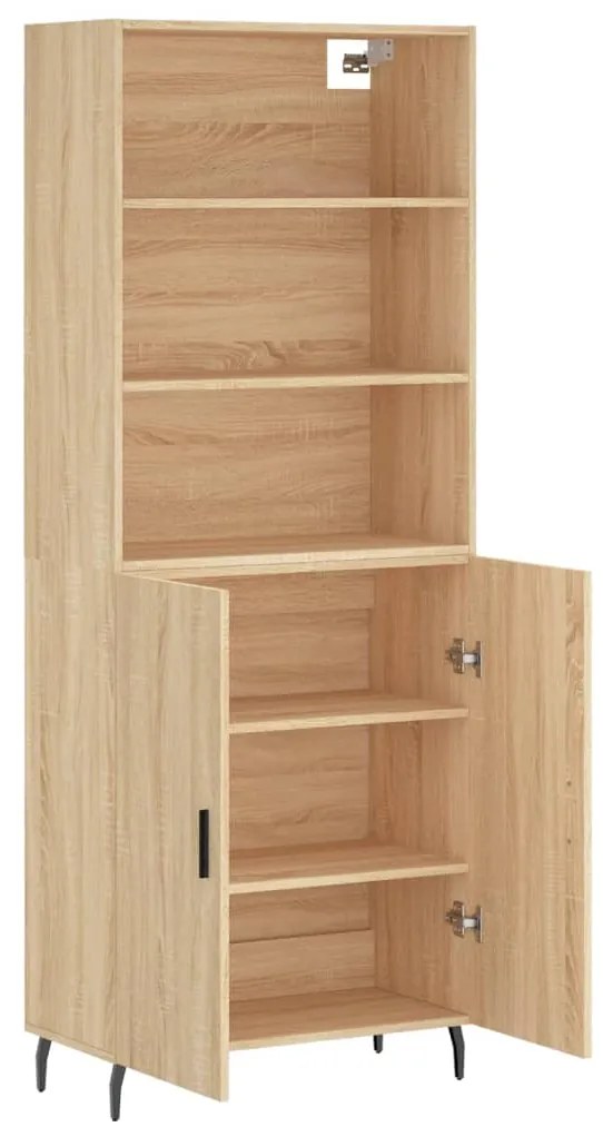 vidaXL Ντουλάπι Sonoma δρυς 69,5 x 34 x 180 εκ. από Επεξεργασμένο Ξύλο