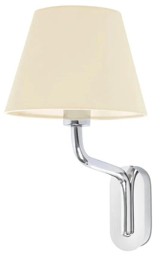 Φωτιστικό Τοίχου - Απλίκα Eterna 24005-11 E27 15W Chrome - Beige Faro Barcelona