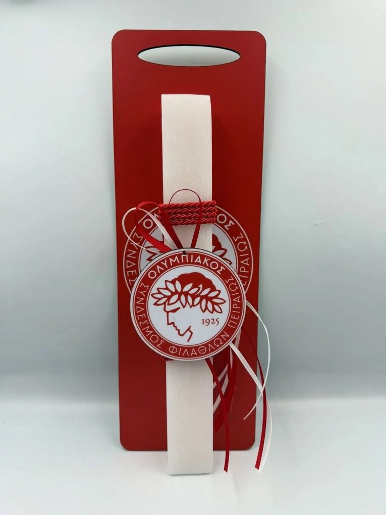 Τύπου Ολυμπιακός Αρωματική λαμπάδα ν.1 - Σετ Λαμπάδα και πλάτη