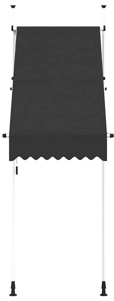 vidaXL Τέντα Συρόμενη Χειροκίνητη Ανθρακί 100 εκ.