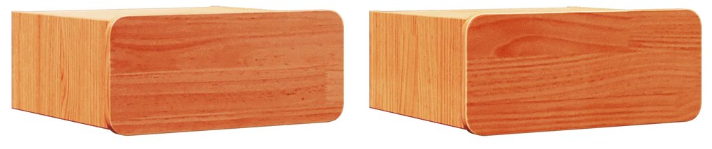 vidaXL Κομοδίνο 2 pcs Καφέ κεριού 39 x 34 x 16.5 εκ. Μασίφ ξύλο πεύκου