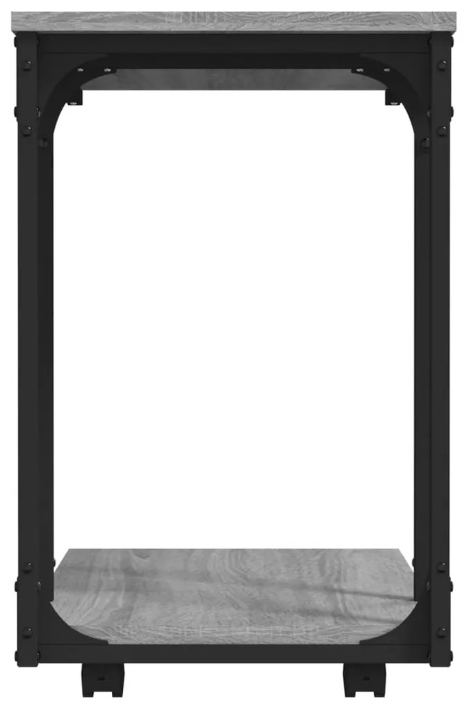 vidaXL Βοηθητικό Τραπέζι με Ρόδες Γκρι Sonoma 50x35x55,5 εκ Επεξ. Ξύλο