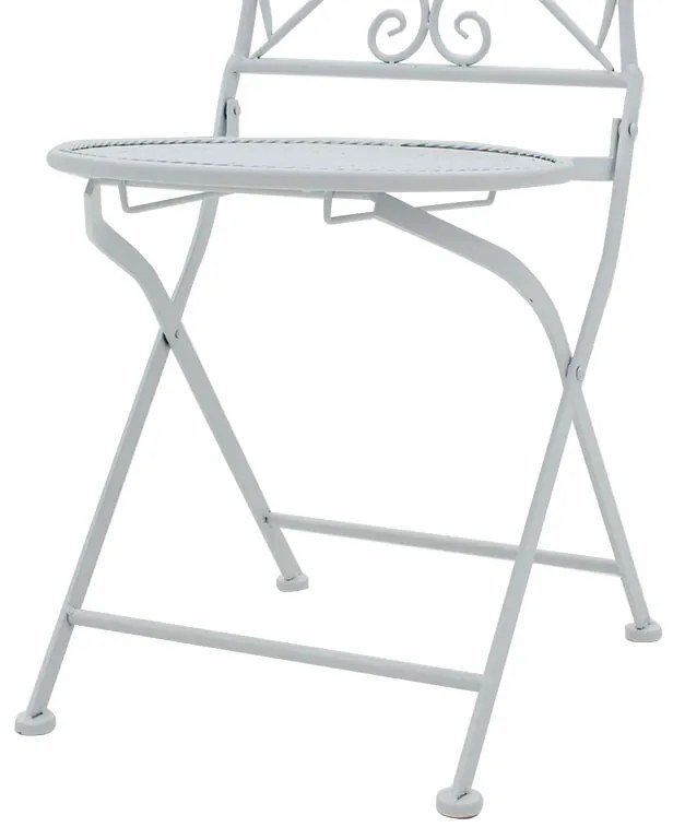 Τραπεζαρία Walen pakoworld σετ 3τεμ μέταλλο λευκό