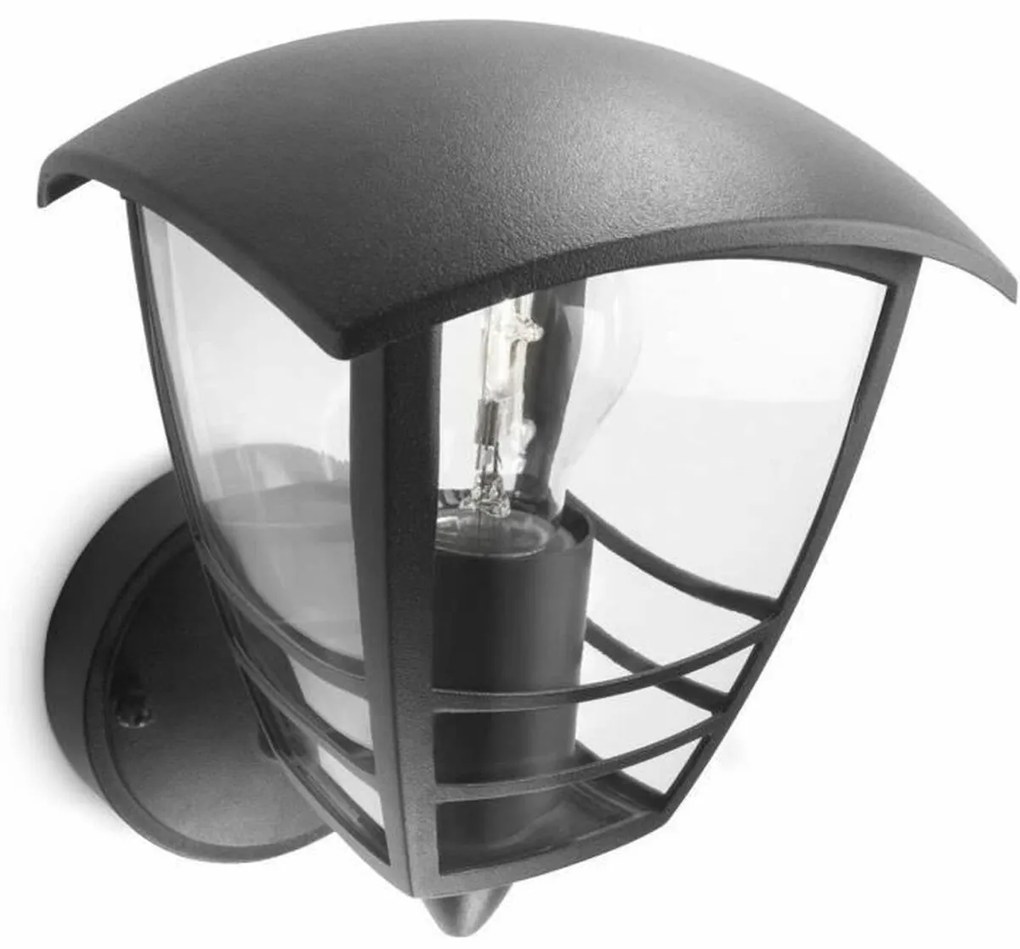 Απλίκες τοίχου Philips My Garden Creek Μαύρο Αλουμίνιο A 60 W E27