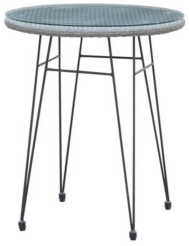 Τραπέζι Salsa Black/Grey Ε244,ΤΗ1 D.60x70cm