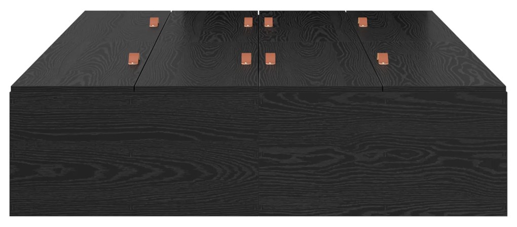 vidaXL Κρεβάτι Αποθήκευσης Μαύρη Δρυς 120x200 εκ