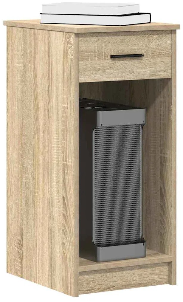 vidaXL Βάση πύργου υπολογιστή με συρτάρι Δρυς sonoma 35x45x77 cm