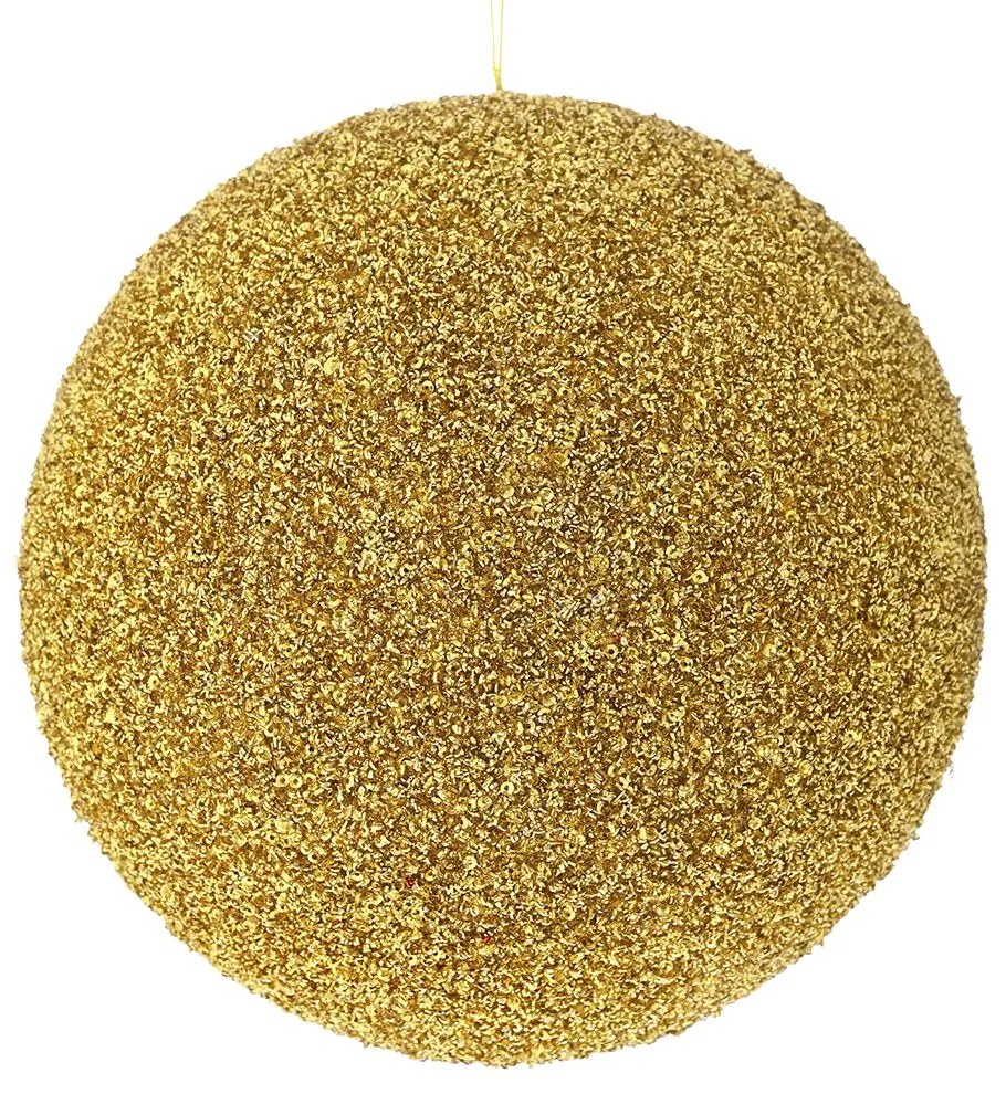 Χριστουγεννιάτικη Μπάλα Polyfoam Glitter Χρυσή 25εκ. iliadis 83553