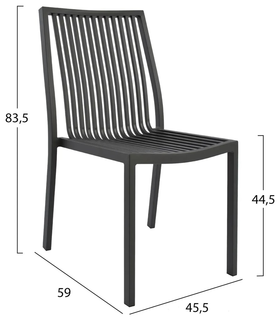 ΚΑΡΕΚΛΑ BRONCA ΑΛΟΥΜΙΝΙΟΥ ΓΚΡΙ  45,5x59x83,5