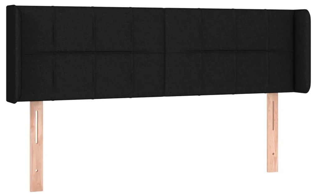 vidaXL Κεφαλάρι με Πτερύγια Μαύρο 147x16x78/88 εκ. Υφασμάτινο