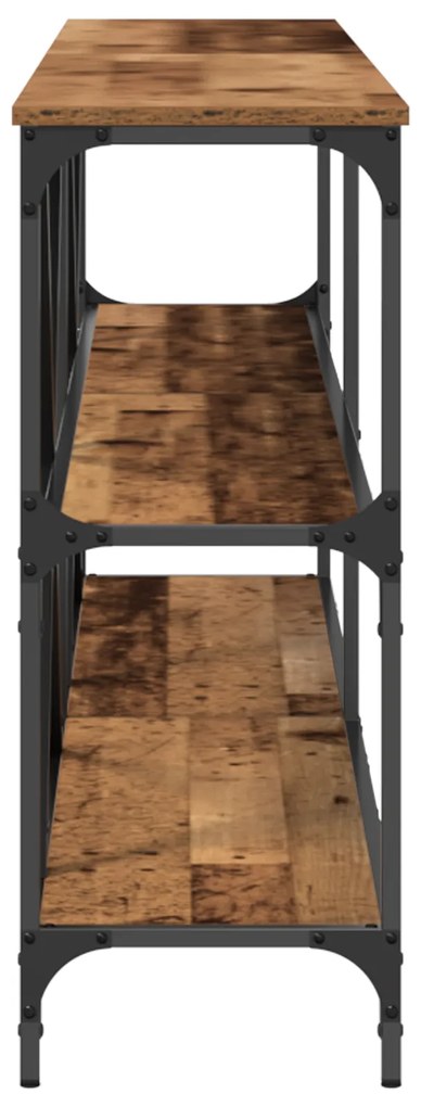 vidaXL Κονσόλα Παλιού Ξύλου 200x30x75 εκ Κατασκευασμένο Ξύλο και Ατσάλι