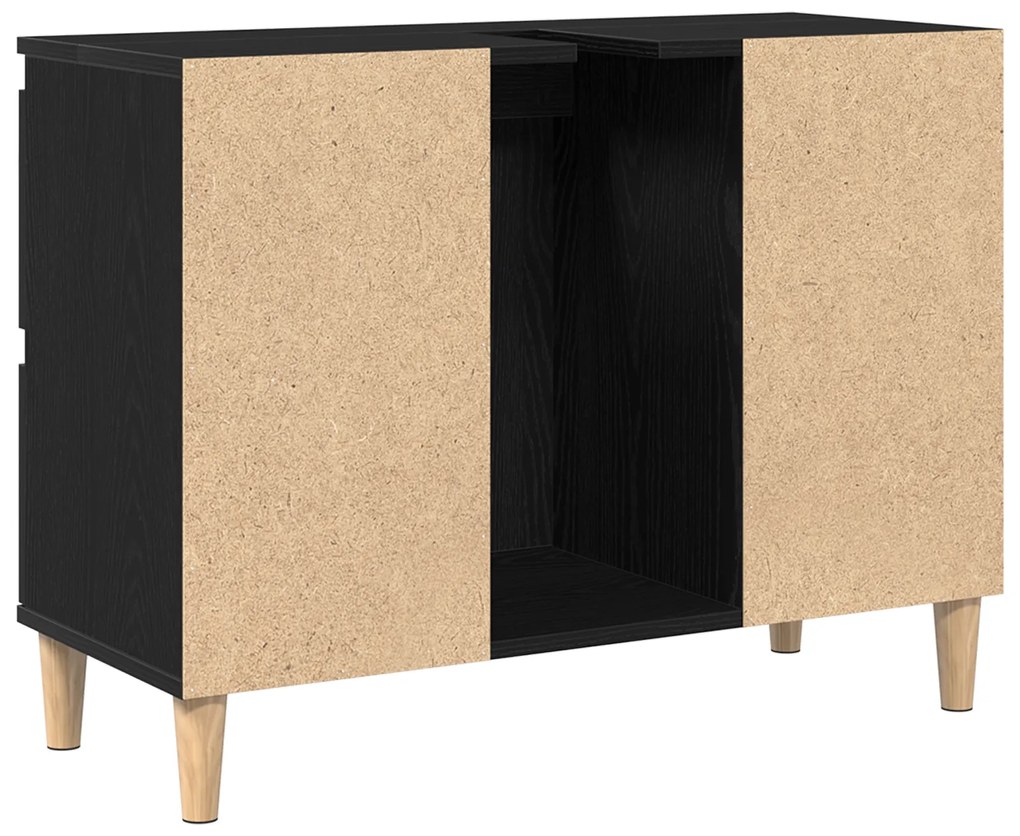 vidaXL Ντουλάπι μπαταρίας Μαύρη Δρυς 80x33x60 εκ Επεξεργασμένο Ξύλο
