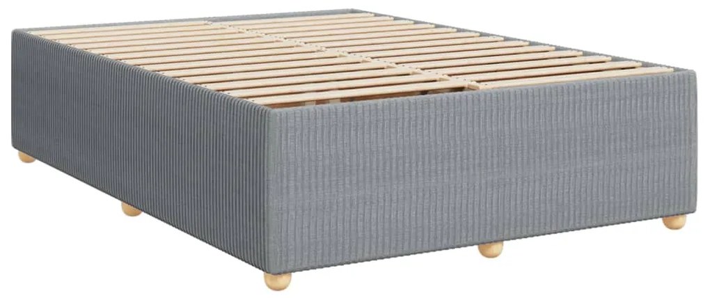 ΚΡΕΒΑΤΙ BOXSPRING ΜΕ ΣΤΡΩΜΑ ΑΝΟΙΧΤΟ ΓΚΡΙ 140X190 ΕΚ. ΥΦΑΣΜΑΤΙΝΟ 3294344