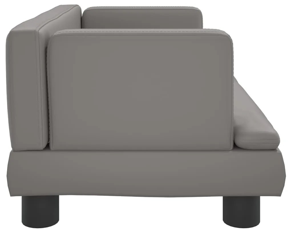 vidaXL Καναπές Παιδικός Γκρι 60 x 40 x 30 εκ. από Συνθετικό Δέρμα