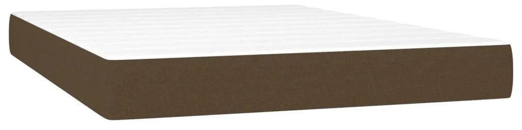 ΚΡΕΒΑΤΙ BOXSPRING ΜΕ ΣΤΡΩΜΑ ΣΚΟΥΡΟ ΚΑΦΕ 140X200 ΕΚ ΥΦΑΣΜΑΤΙΝΟ 3126808