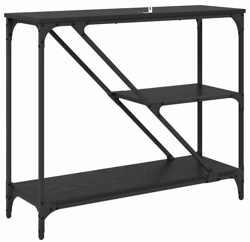 vidaXL Τραπέζι κονσόλας Μαύρη Οξυά 88,5 x 30 x 75 εκ.