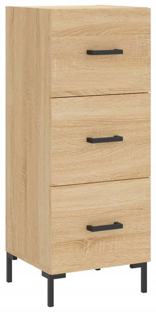 vidaXL Μπουφές Sonoma δρυς 34,5 x 34 x 180 εκ. από Επεξεργασμένο Ξύλο