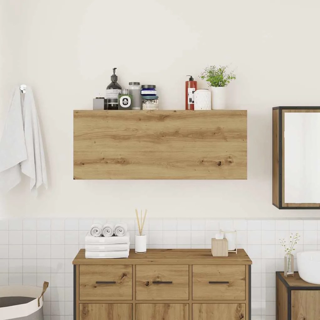 vidaXL Ντουλάπι τοίχου μπάνιου Artisan Oak 100x25x40 cm