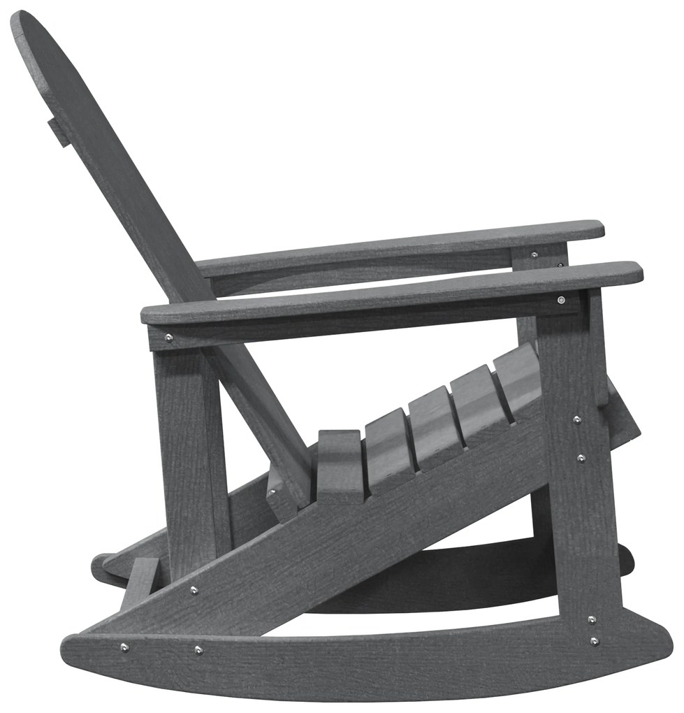 vidaXL Καρέκλα Σαλονάκι Adirondack Ανοιχτό Γκρι (73.5x92x90 εκ) από HDPE.