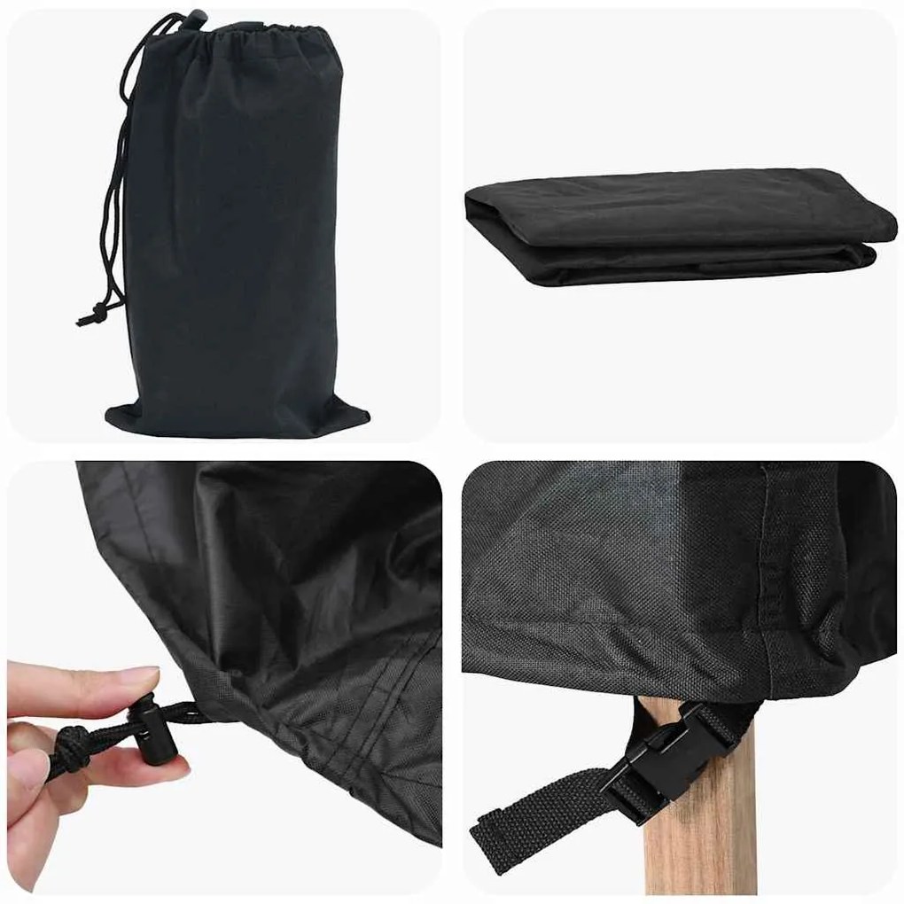 vidaXL Κάλυμμα Επίπλων Εξωτερικού Χώρου 286 x 222 x 80 εκ. Ύφασμα 600D