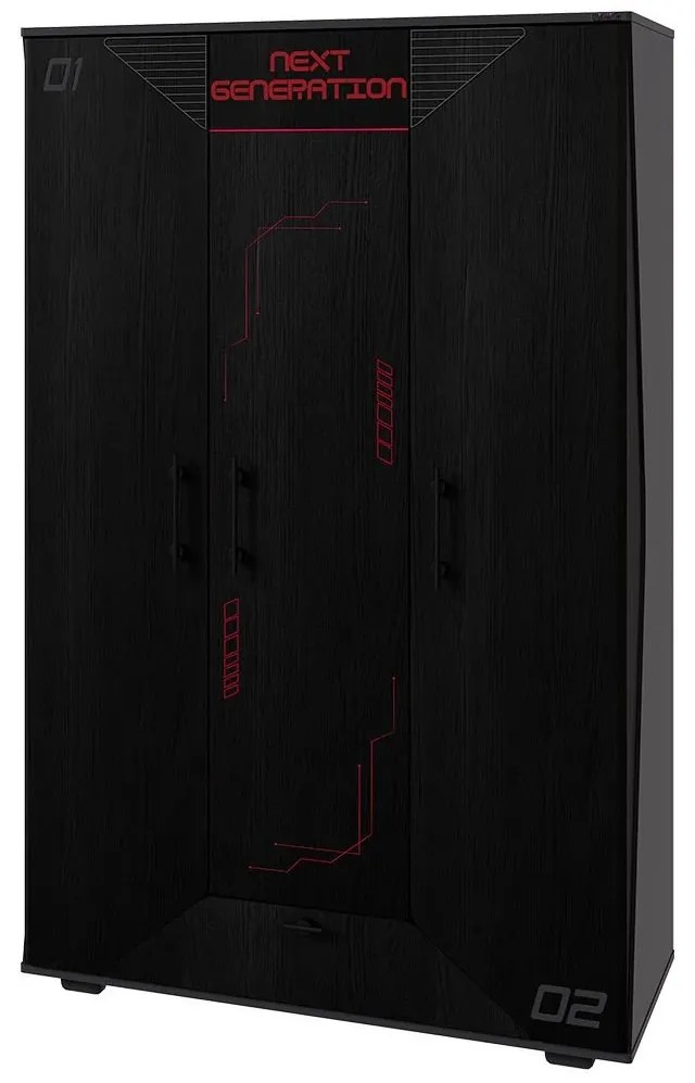 Τρίφυλλη ντουλάπα Next Game Lite