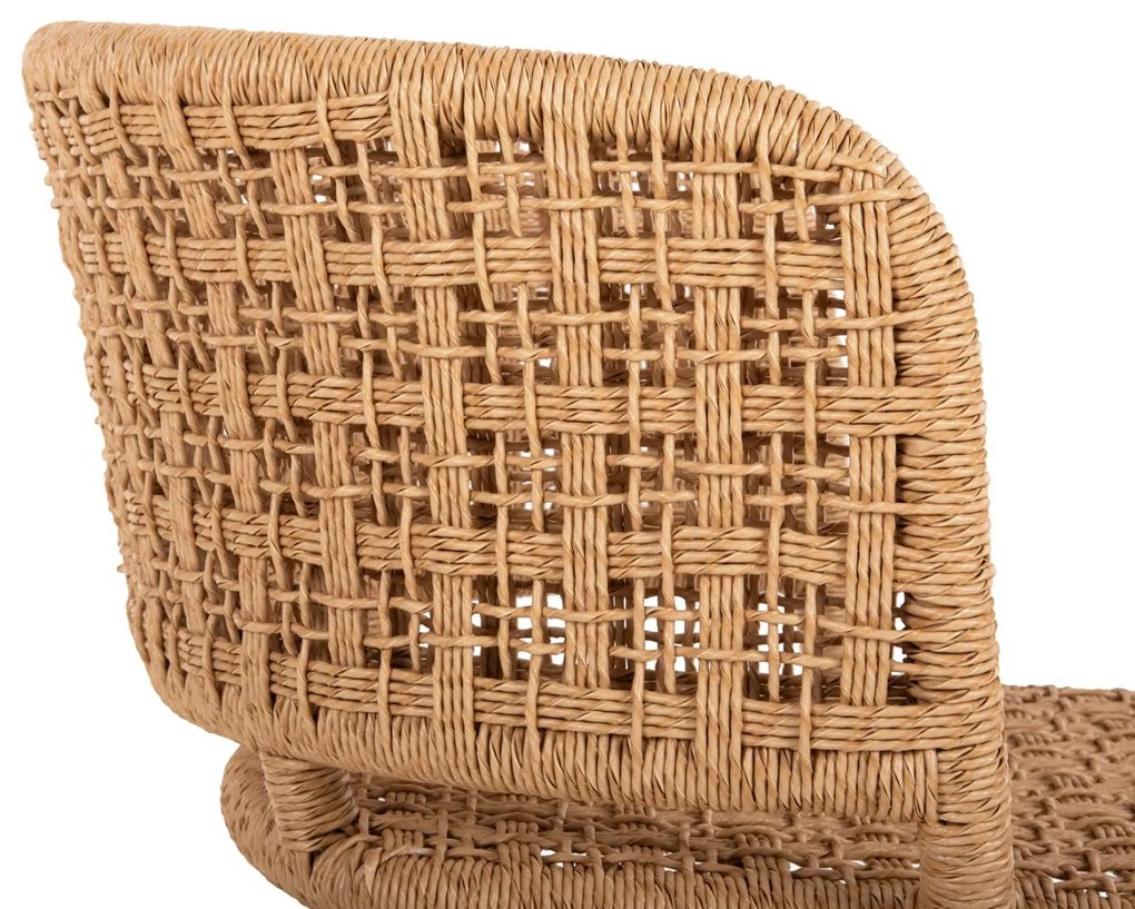 Πολυθρόνα FARLEY Ξύλο Teak και Συνθετικό Σχοινί Φυσικό 58x59x72Yεκ. 58x59x72 εκ.