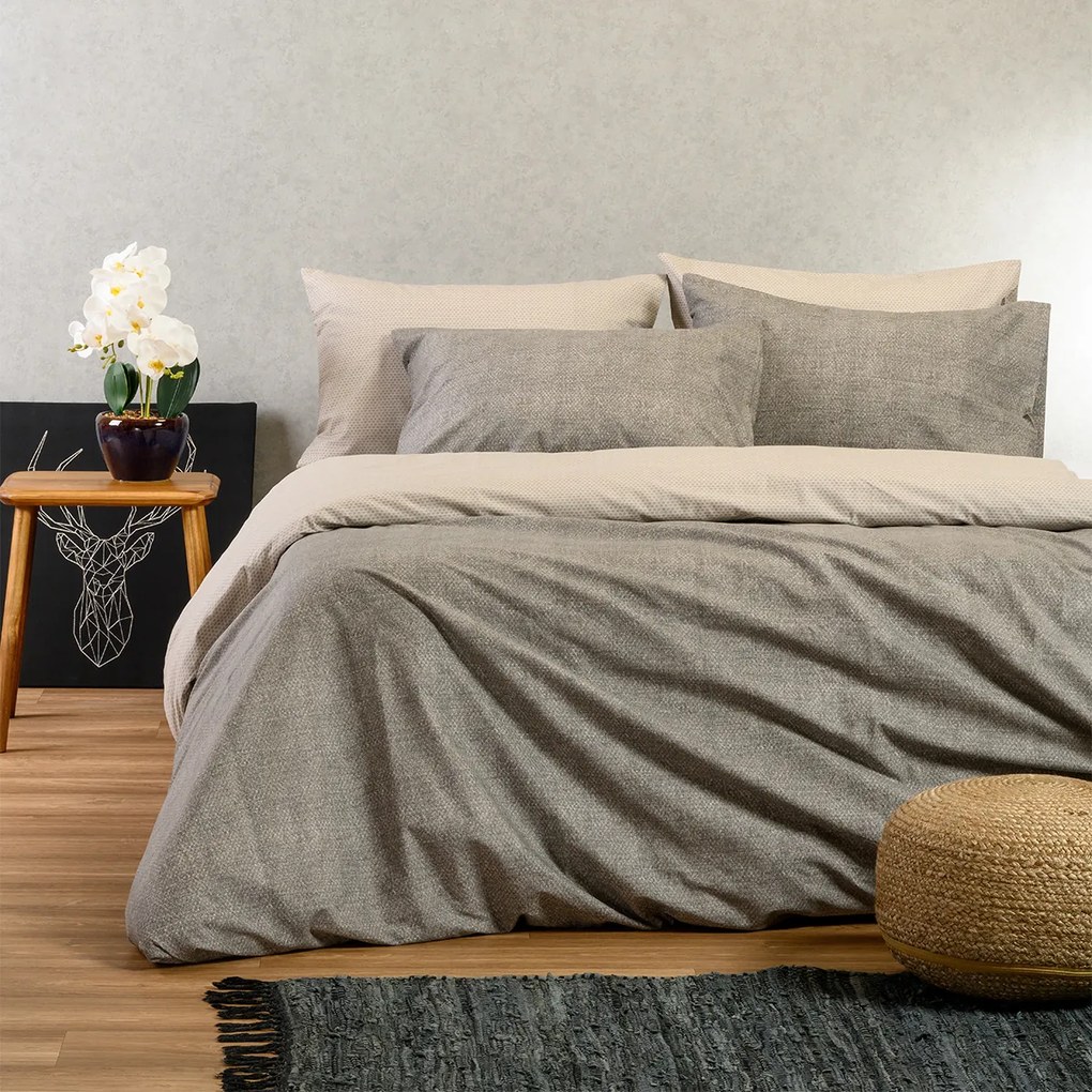 Σεντόνια Μονά (Σετ) Melinen Ultra Line Luca Grey Γκρι Χωρίς Λάστιχο 170x270