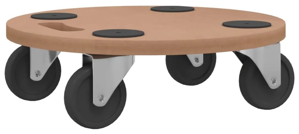 vidaXL Τρέιλερ Μεταφοράς Αντικειμένων 6 Τεμ. Στρογγυλά από Επεξ. Ξύλο