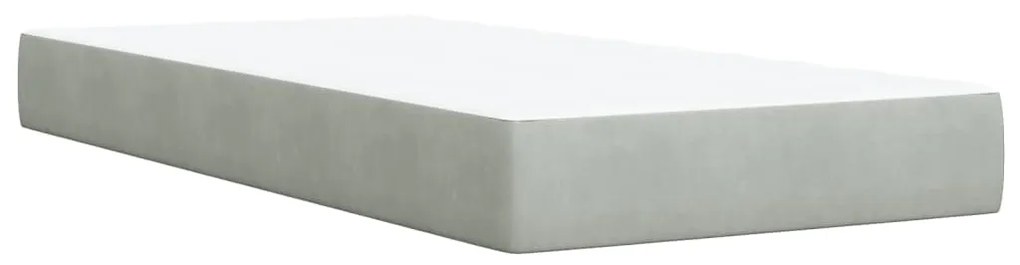 ΚΡΕΒΑΤΙ BOXSPRING ΜΕ ΣΤΡΩΜΑ ΑΝΟΙΧΤΟ ΓΚΡΙ 90X190 ΕΚ. ΒΕΛΟΥΔΙΝΟ 3289926