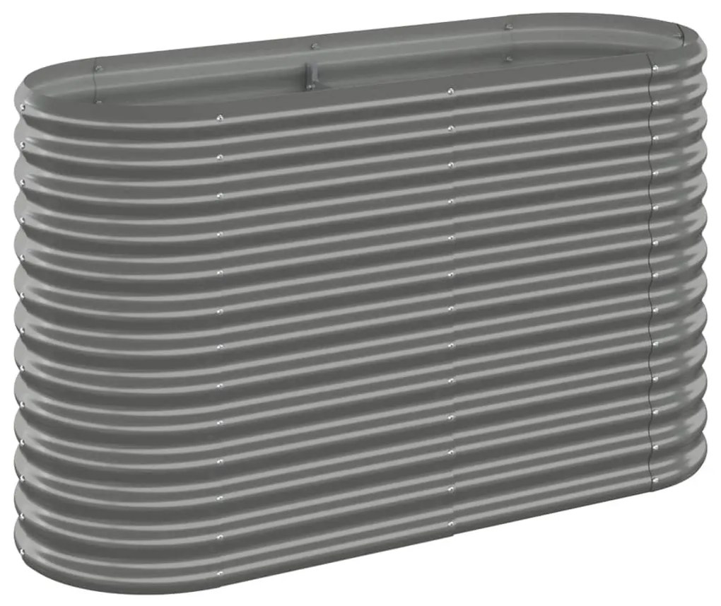 vidaXL Ζαρντινιέρα Γκρι 114x40x68 εκ. Γαλβανισμένος χάλυβας