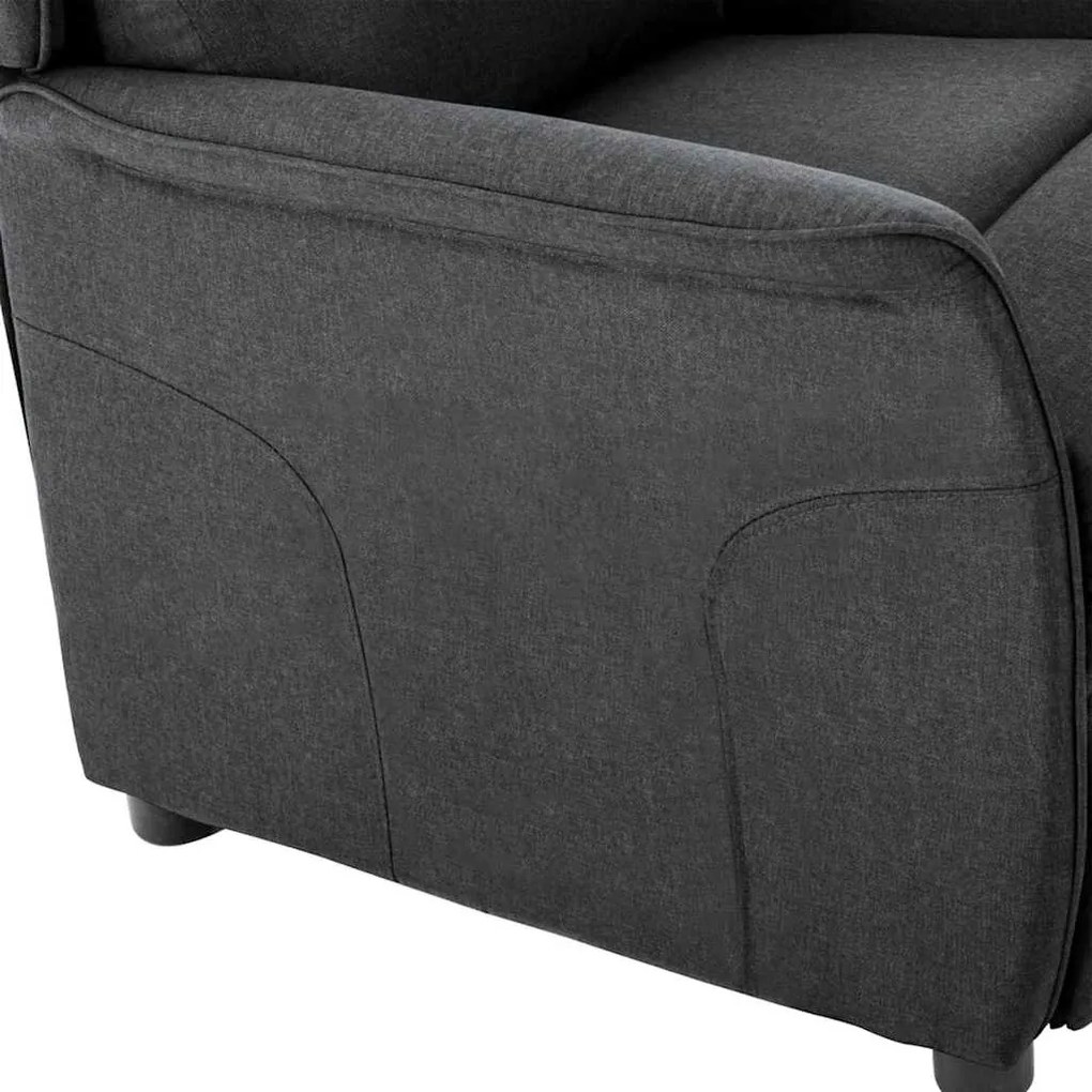 vidaXL Ανακλινόμενη πολυθρόνα Σκούρο γκρι 67.5 x 93.5 x 101.5 εκ