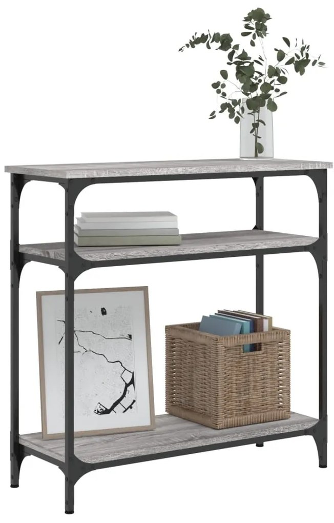 vidaXL Τραπέζι Κονσόλα Γκρι Sonoma 75x29x75 εκ. Επεξεργασμένο Ξύλο