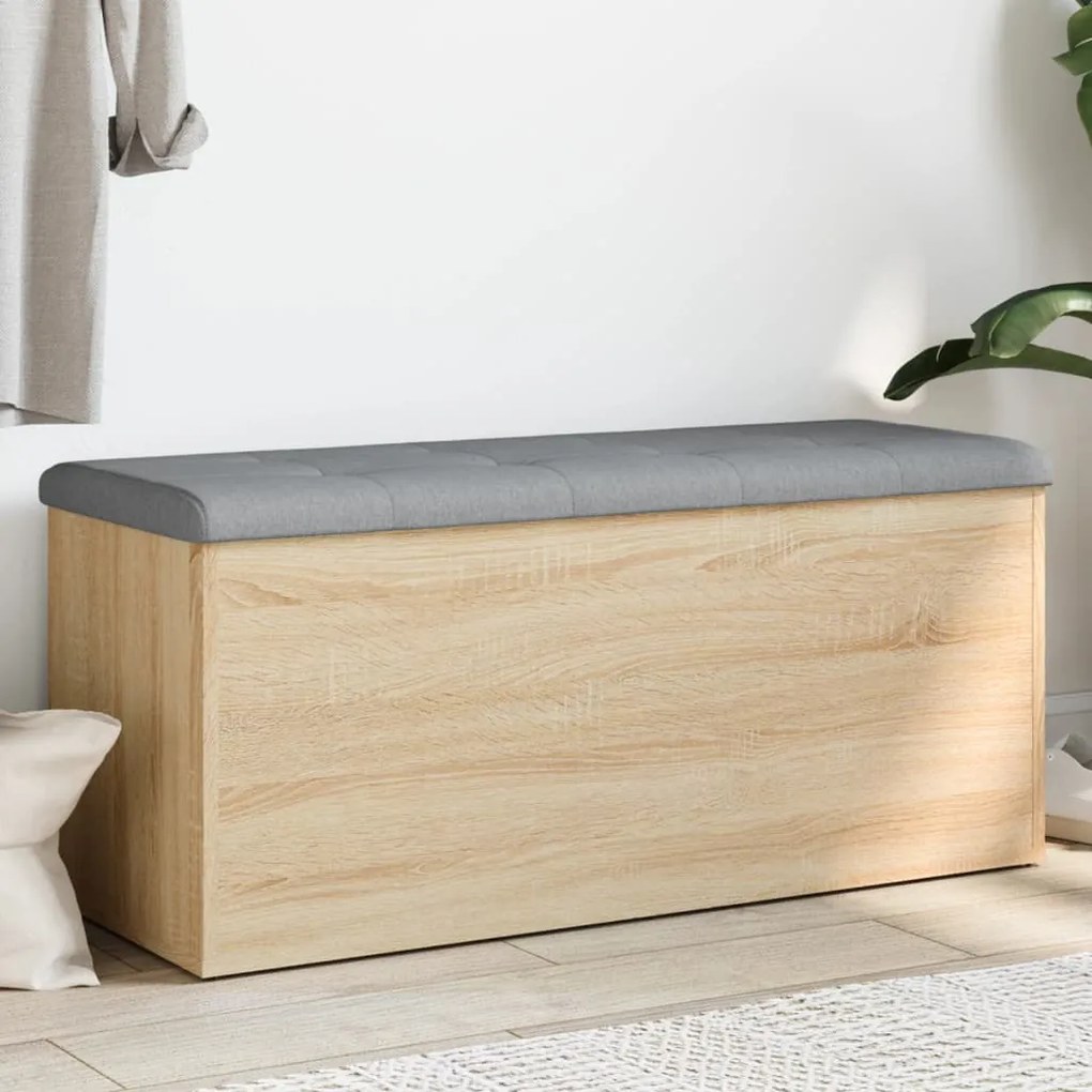 vidaXL Πάγκος Αποθήκευσης Sonoma Δρυς 102 x 42 x 45 εκ. από Τεχνητό Ξύλο