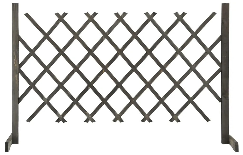 vidaXL Καφασωτό Φράχτης Κήπου Γκρι 120x90 εκ. Μασίφ Ξύλο Ελάτης